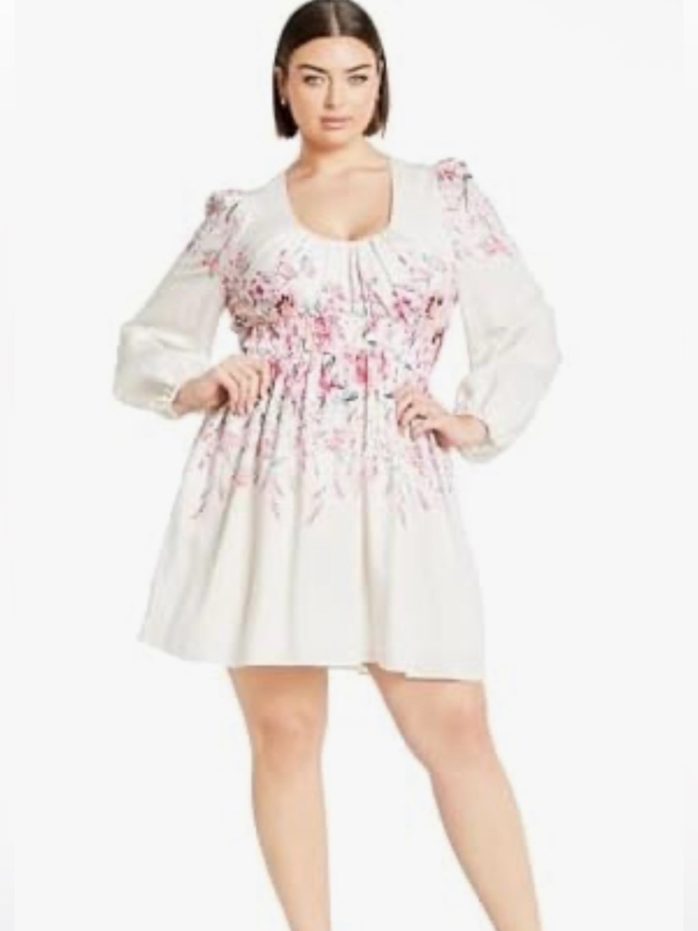City Chic womens Keyla Print Mini Dress Size 24